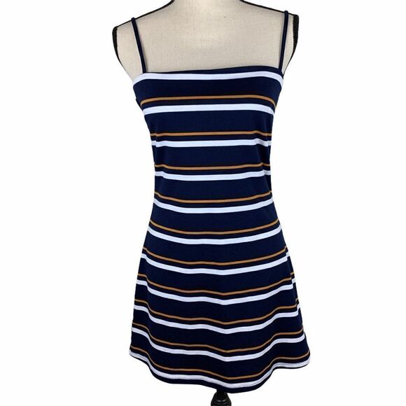 Kendall & Kylie‎ PacSun Mini Bodycon Striped Dress Sz M New With Tags - Picture 2 of 16